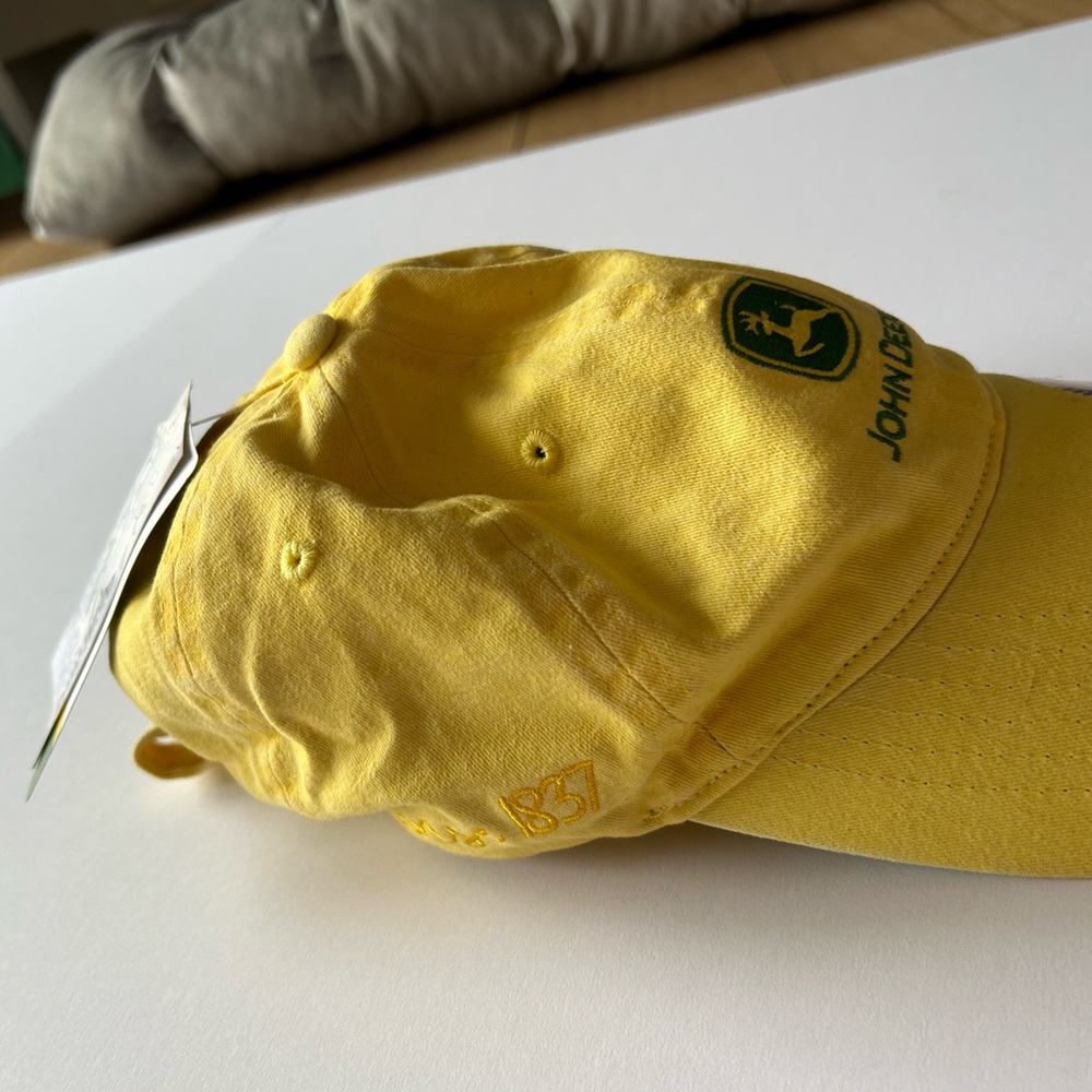 John Deere Yellow Cap with Green Embroidered Logo - Picture 3 of 10